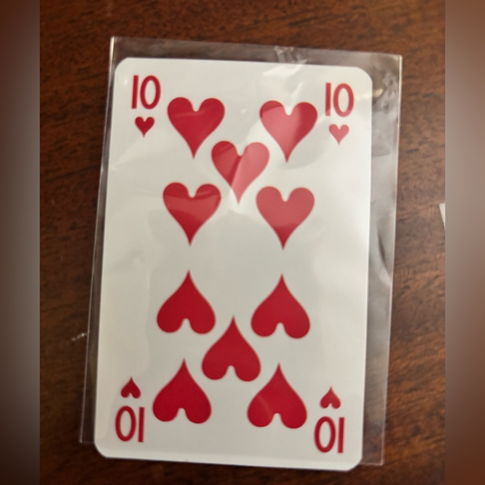 Lv Red Heart Playing Card - with certificate